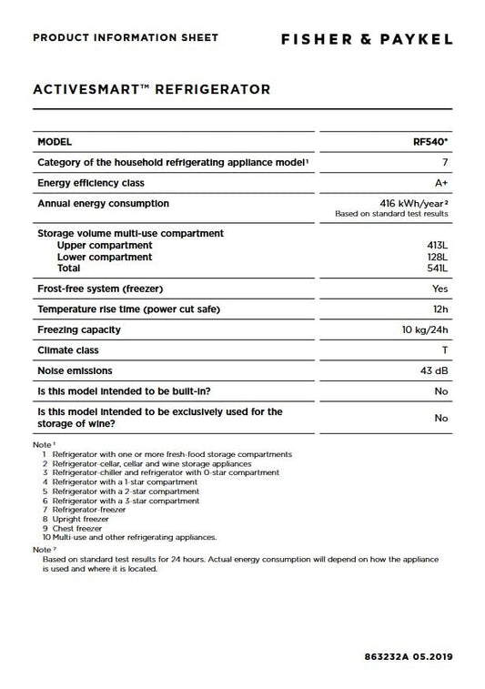 569L French Door Freestanding Fridge Freezer, Stainless Steel, Frost Free, E Energy Rating